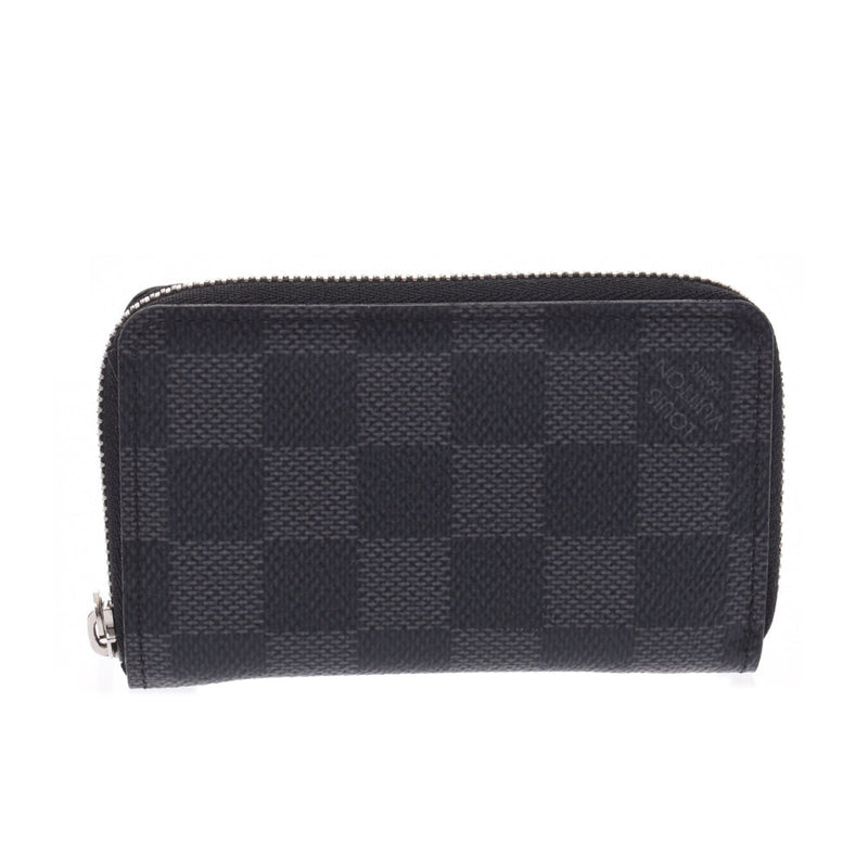 【金融销售】Louis Vuitton Louis Vuitton Damier Graphit Zippy Coin追求黑色/灰色N63076男士硬币案例AB排名使用Silgrin