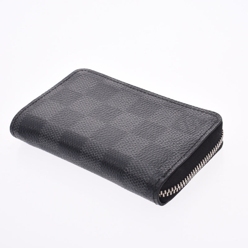 【金融销售】Louis Vuitton Louis Vuitton Damier Graphit Zippy Coin追求黑色/灰色N63076男士硬币案例AB排名使用Silgrin