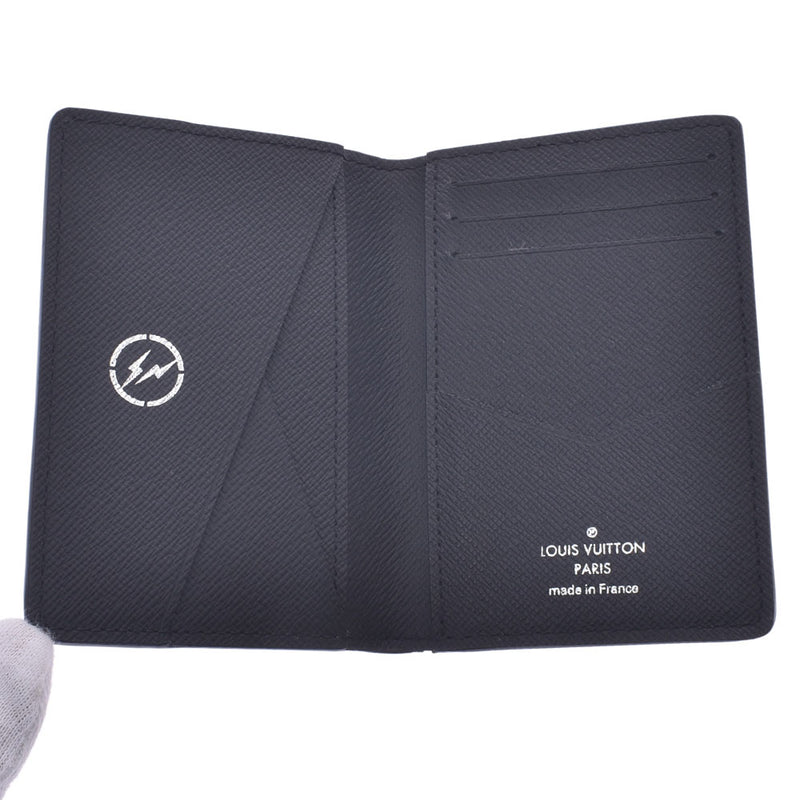 LOUIS VUITTON Louis Vuitton Monogram Eclipse Organizer DePoche Fragment Collaboration Black/Grey M61696 Men's Card Case A Rank Used Ginzo
