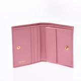 PRADA Prada Compact Wallet Pink 1MV204 Women's Safiano Two-fold Wallets A-rank used Silgrin