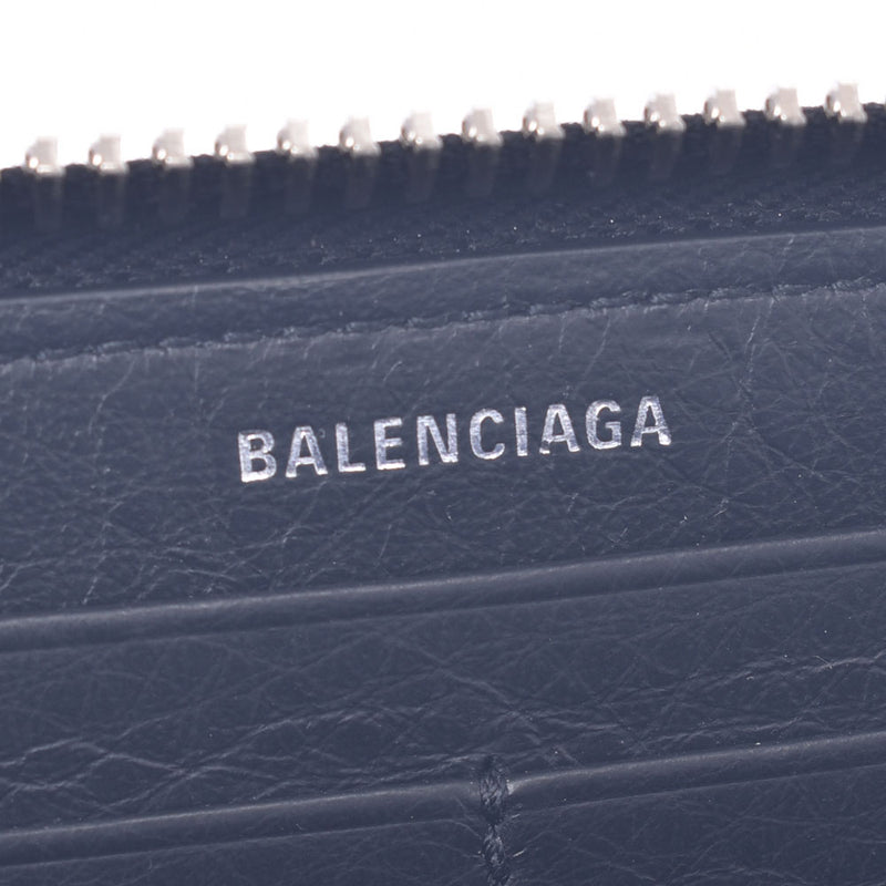 Balenciaga Valenciaga Paper Continental Zip Around Black Unisex Curf Long Wallet Unused Silgrin