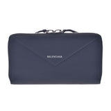 Balenciaga Valenciaga Paper Continental Zip Around Black Unisex Curf Long Wallet Unused Silgrin