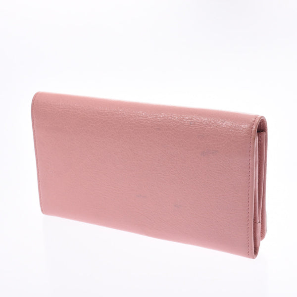 Balenciaga valenciaga经典的钱粉红色163471女性卷曲长钱包b排名使用水池