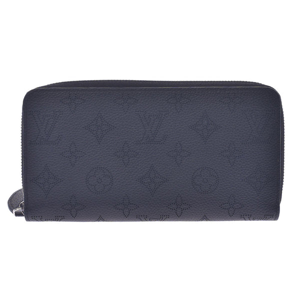 Louis Vuitton Louis Vuitton Monogram Mahina Zippy Wallet Black M41426 Women's Leather Long Wallet A-Rank Used Silgrin