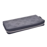 Louis Vuitton Louis Vuitton Monogram Mahina Zippy Wallet Black M41426 Women's Leather Long Wallet A-Rank Used Silgrin