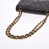 CHANEL シャネル チェーンショルダーバッグ 黒 ゴールド金具 レディース ラムスキン ショルダーバッグ Bランク 中古 銀蔵