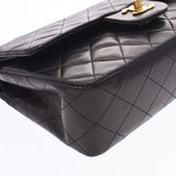 CHANEL シャネル チェーンショルダーバッグ 黒 ゴールド金具 レディース ラムスキン ショルダーバッグ Bランク 中古 銀蔵