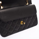CHANEL シャネル チェーンショルダーバッグ 黒 ゴールド金具 レディース ラムスキン ショルダーバッグ Bランク 中古 銀蔵
