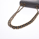 CHANEL シャネル チェーンショルダーバッグ グレー ゴールド金具 レディース ラムスキン ショルダーバッグ Aランク 中古 銀蔵