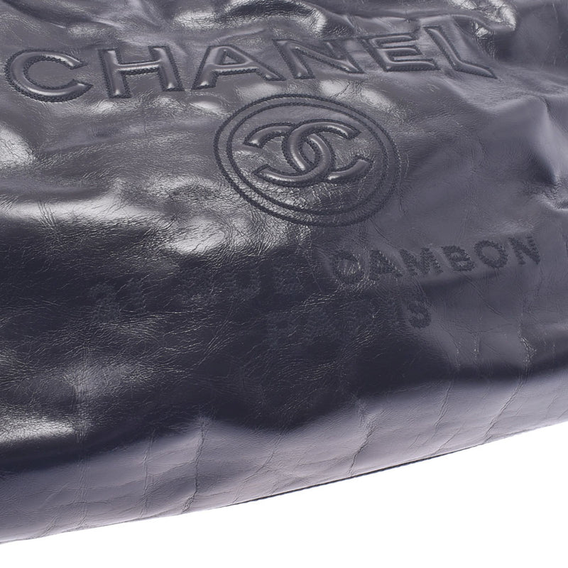Chanel Chanel Deauville连锁店手提袋黑色女士卷曲肩包AB排名二手水槽