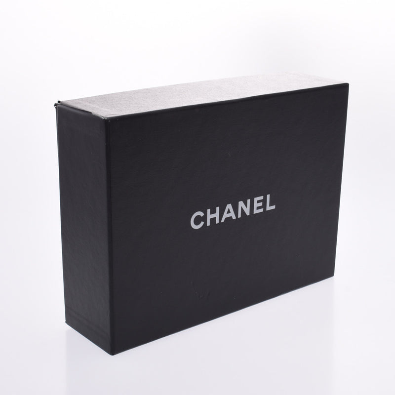 Chanel Chanel Cambon Line黑色/白女性卷曲长钱包AB排名使用Silgrin