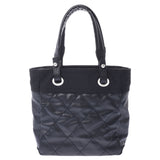 CHANEL CHANEL Paris Biarritz Tote PM Black Women's Canvas/Leather Tote Bag A Rank Used Ginzo