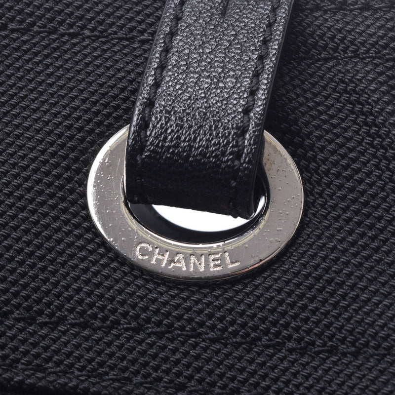 CHANEL CHANEL Paris Biarritz Tote PM Black Women's Canvas/Leather Tote Bag A Rank Used Ginzo