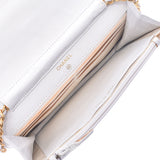 CHANEL Chanel Wallet White Gold Clasp Ladies Caviar Skin Chain Wallet AB Rank Used Ginzo