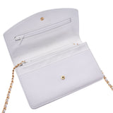 CHANEL Chanel Wallet White Gold Clasp Ladies Caviar Skin Chain Wallet AB Rank Used Ginzo