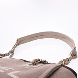 Chanel Deville PM Beige Womens canvas tote bag a