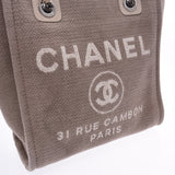 Chanel Deville PM Beige Womens canvas tote bag a