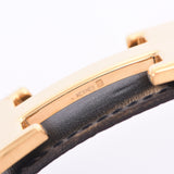 Hermes Hermes H Belt 85cm Black / Tea Gold Bracket □ E-Engraved (around 2001) Men's Box Curf / Fjord Belt B Rank Used Silgrin