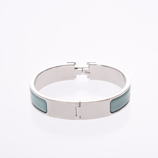 Hermes kickcracked Bangle Silver Bracelet Unisex SV Bracelet