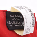 HERMES エルメス ポケットチーフ グランアッシュ/GRAND H 赤 ユニセックス シルク100% ブランド小物 未使用 銀蔵