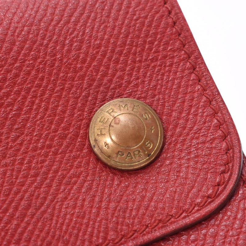 HERMES エルメス ポシェットグリーン ルージュビフ ゴールド金具 ユニセックス クシュベル ウエストバッグ ABランク 中古 銀蔵