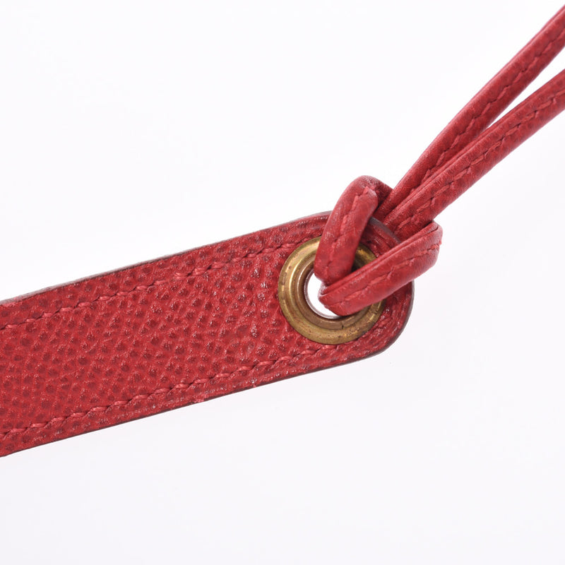 HERMES エルメス ポシェットグリーン ルージュビフ ゴールド金具 ユニセックス クシュベル ウエストバッグ ABランク 中古 銀蔵