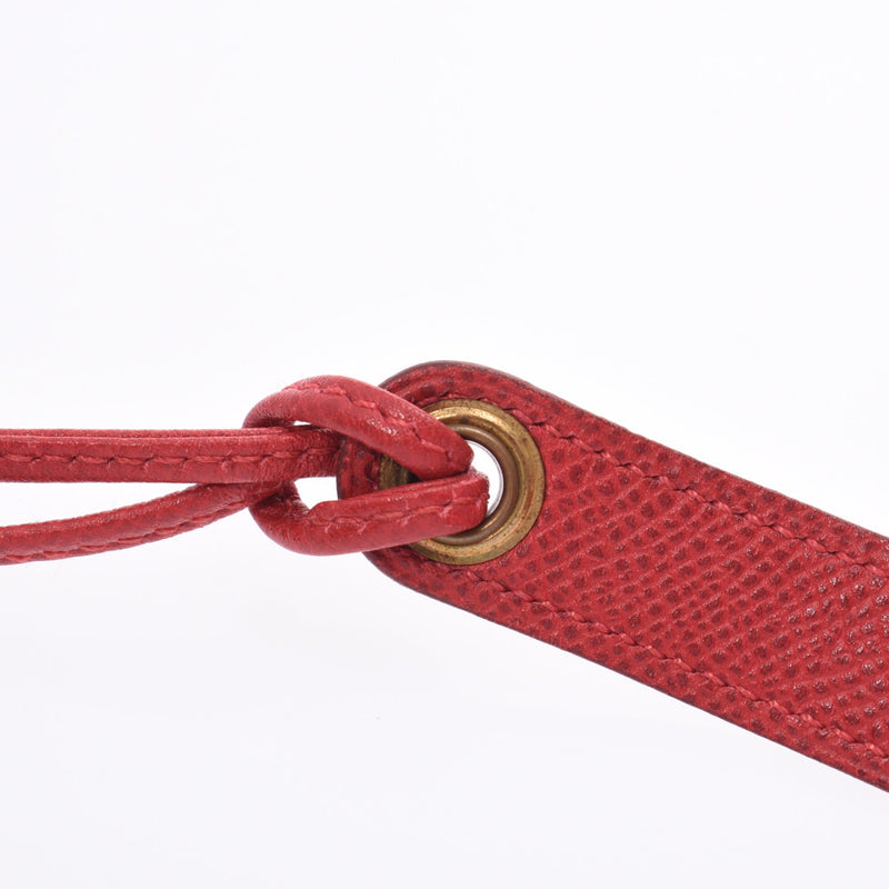 HERMES エルメス ポシェットグリーン ルージュビフ ゴールド金具 ユニセックス クシュベル ウエストバッグ ABランク 中古 銀蔵