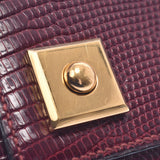 Hermes Hermes Piano Rouge Ach Gold Bracket ○ R Help (around 1988) Ladies Lizard Handbag B Rank Used Sinkjo