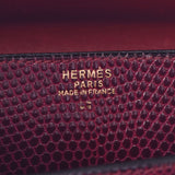 Hermes Hermes Piano Rouge Ach Gold Bracket ○ R Help (around 1988) Ladies Lizard Handbag B Rank Used Sinkjo