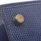 Hermes Hermes Minidey Blue Roy Gold Bracket ○ S Chain (around 1989) Ladies Lizard Shoulder Bag B Rank Used Sinkjo