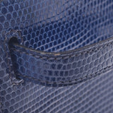 Hermes Hermes Minidey Blue Roy Gold Bracket ○ S Chain (around 1989) Ladies Lizard Shoulder Bag B Rank Used Sinkjo