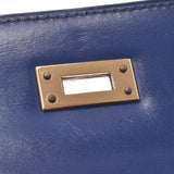Hermes Hermes Minidey Blue Roy Gold Bracket ○ S Chain (around 1989) Ladies Lizard Shoulder Bag B Rank Used Sinkjo