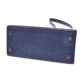 Hermes Hermes Minidey Blue Roy Gold Bracket ○ S Chain (around 1989) Ladies Lizard Shoulder Bag B Rank Used Sinkjo