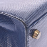 Hermes Hermes Minidey Blue Roy Gold Bracket ○ S Chain (around 1989) Ladies Lizard Shoulder Bag B Rank Used Sinkjo