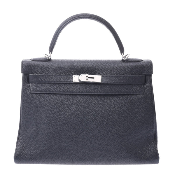 Hermes Hermes Kelly 32 Instermily 2way Bag Black Silver Bracket T Engraved (around 2015) Ladies Triyo Clemance Handbags A-Rank Used Sinkjo