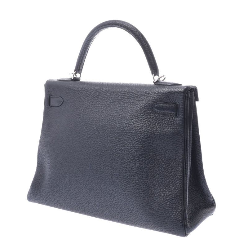 Hermes Hermes Kelly 32 Insermily 2way Bag Black Silver Tracket T刻（2015年左右）女士Triyo纤维钢手提包A级使用水池