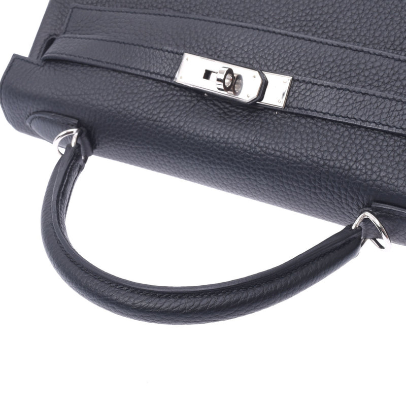 Hermes Hermes Kelly 32 Insermily 2way Bag Black Silver Tracket T刻（2015年左右）女士Triyo纤维钢手提包A级使用水池