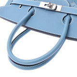 Hermes Birkin bag 35 blue jean silver hardware