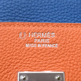 Hermes Hermes Burkin 35 SP Order Orange / Mykonos / Gold Silver Fittings □ O Steel (around 2011) Ladies Togo Handbag New Sanko