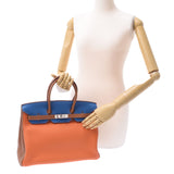 Hermes Hermes Burkin 35 SP Order Orange / Mykonos / Gold Silver Fittings □ O Steel (around 2011) Ladies Togo Handbag New Sanko