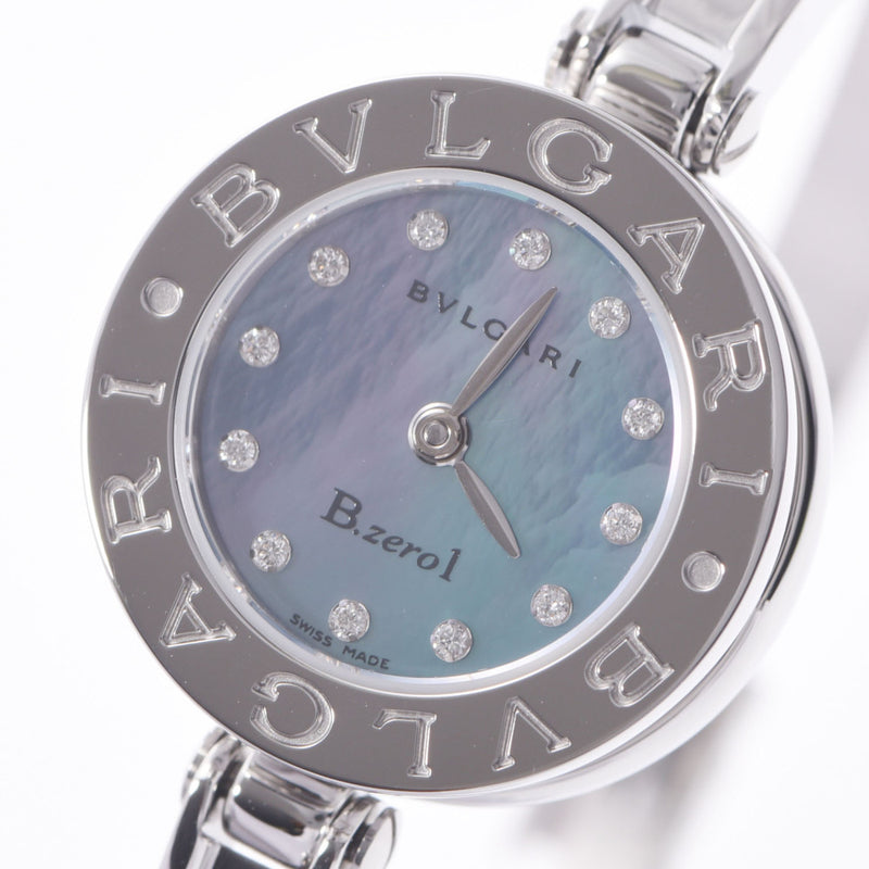 Bvlgari Bulgari B-Zero1手表12P钻石手镯腕表BZ22S女士SS手表石英蓝色壳图A-and级载水池