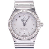 OMEGA Omega Constellation bezel diamonds 1465.71 Ladies SS wristwatch Quints shell. A-rank used silver storehouse.