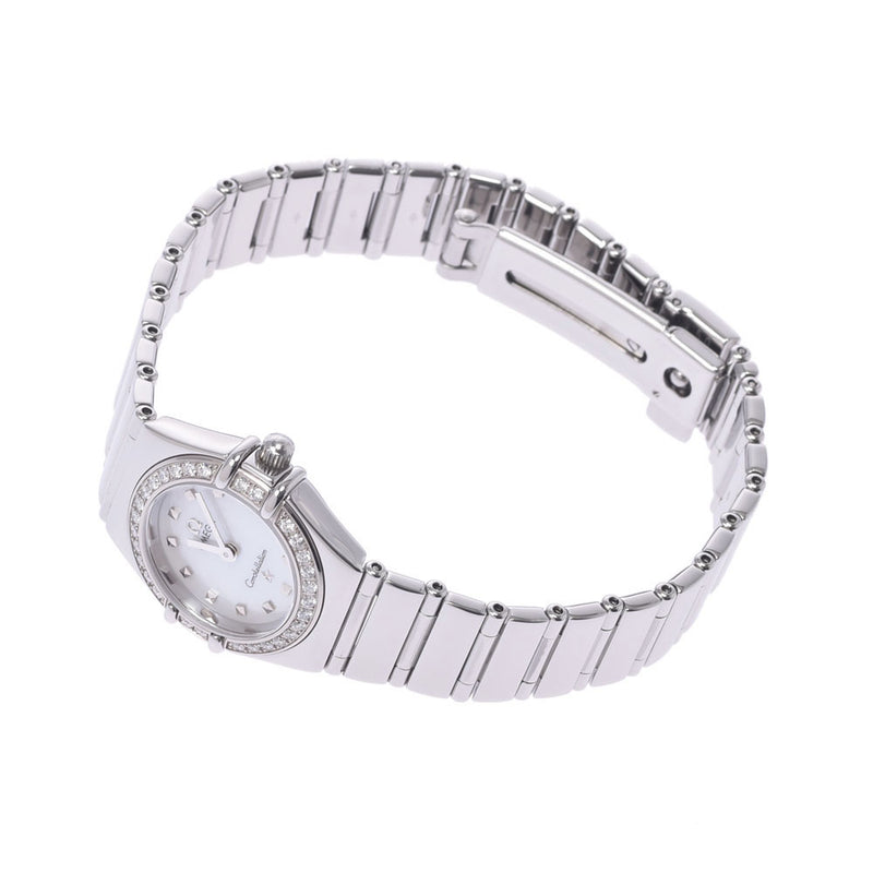 OMEGA Omega Constellation bezel diamonds 1465.71 Ladies SS wristwatch Quints shell. A-rank used silver storehouse.