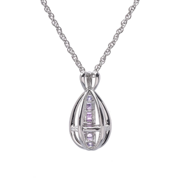 Other Jeunet Jun Sapphire 1.06ct Diamond 0.28ct Ladies K18WG Necklace A-Rank Used Silgrin