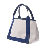 Balenciaga Valenciaga Neibika Bus S White / Blue Ladies Canvas / Leather Handbags AB Rank Used Silgrin