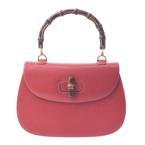 グッチバンブー 2WAYバッグ 赤 レディース ハンドバッグ GUCCI 中古 