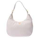 PRADA Prada One Shoulder Bag White Gold Bracket B4311M Ladies Curf Semi-Shoulder Bag A-Rank Used Silgrin