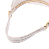 PRADA Prada One Shoulder Bag White Gold Bracket B4311M Ladies Curf Semi-Shoulder Bag A-Rank Used Silgrin