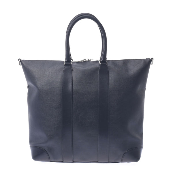 Saint Laurent Sun Laurent 2WAY Tote Bag Black Men's Calf Handbag B Rank Used Silgrin