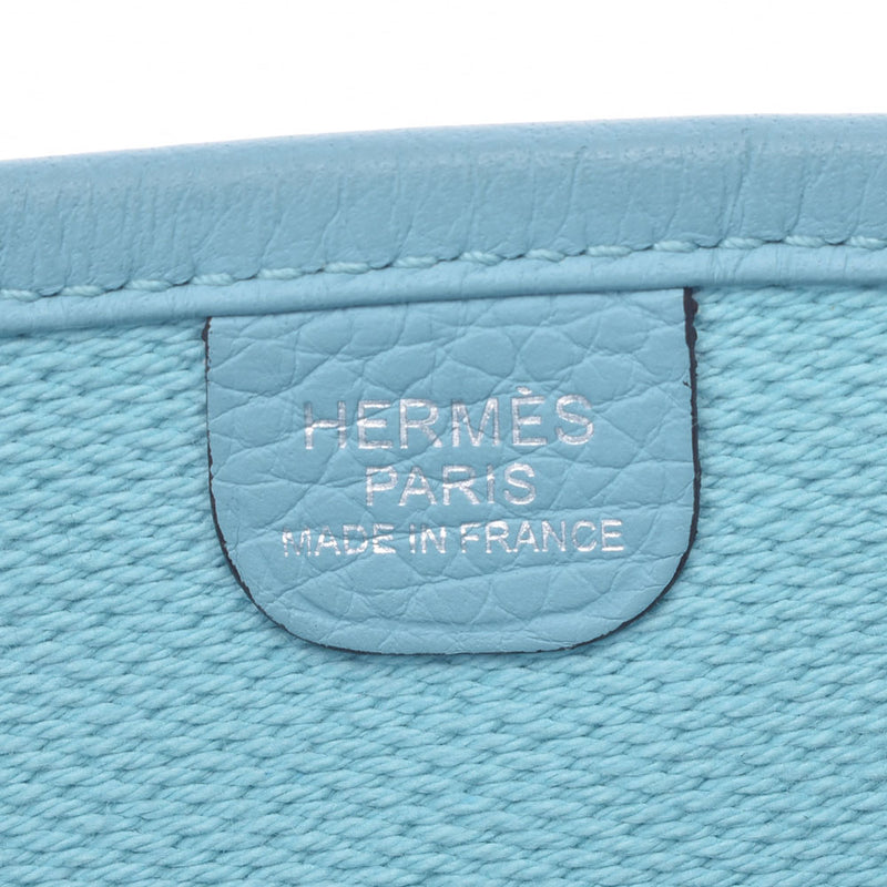 Hermes Hermes Evelin 3 PM蓝色汽车银配件□R雕刻（2014年左右）UNISEX Triyo钢密克斯/ Towal Sucket Bag A-Rank使用Silgrin